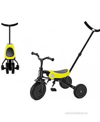 Moolo Children's Tricycle 3-in-1 Learn to Pedal Trike Bicycle 1-3-6 Years Old Baby Artifact Lightweight Folding Baby Stroller