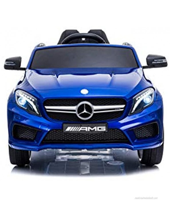 TAMCO Ride On Car for Kids Licensed Mercedes-Bens GLA45 AMG Electric Power Car Toy MP3 FM Radio 2 Doors Open,with PU saet Blue