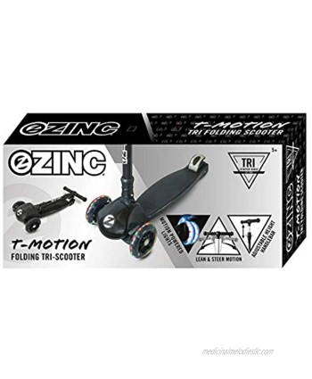 Zinc Folding T-Motion Tri Scooter Black
