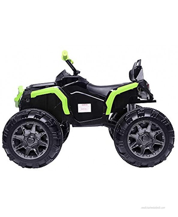 ZoZZo ATV Double Drive Children Ride- on Car with 45W12 12V7AH1 Battery （Without Remote Control）,Led Headlights,Music Board with USB,TF Card,AUX,Radio Function