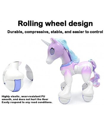 ACOC Remote Control Unicorn Electric Smart Horse Touch Induction Electronic Pet Features Include Children's Songs Dancing Stories Sleep Programming Children's Toy Gift