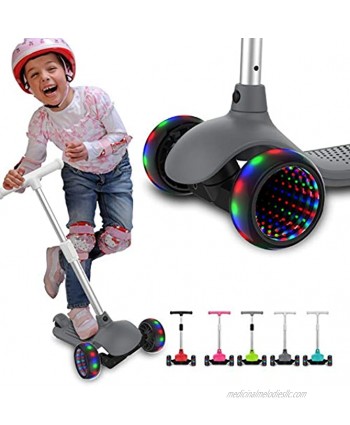 ASITON Children's Scooter 3-Wheel Kick Scooter 3-6 Years Old Baby Boys and Girls Children Scooter Boys and Girls Scooter with Light Up Wheels Mini Scooter for Kids for Girls & Boys Learn to Steer