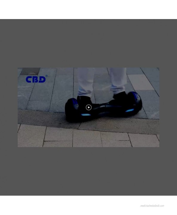 CBD Flash Hoverboard Two-Wheel 6.5 inch Self Balancing Hoverboard with Bluetooth and LED Lights for Kids Adults
