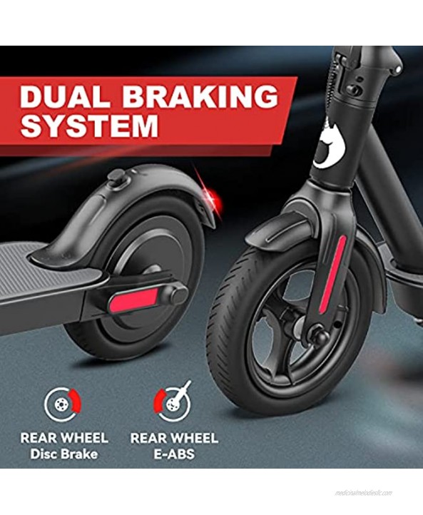 Electric Scooter Adults Powerful 500W Motor & Max Speed 19 MPH 20Miles Long Range Battery 8.5-inch Dual Density Tires Portable Folding Electric Scooter for Commuting & Travel