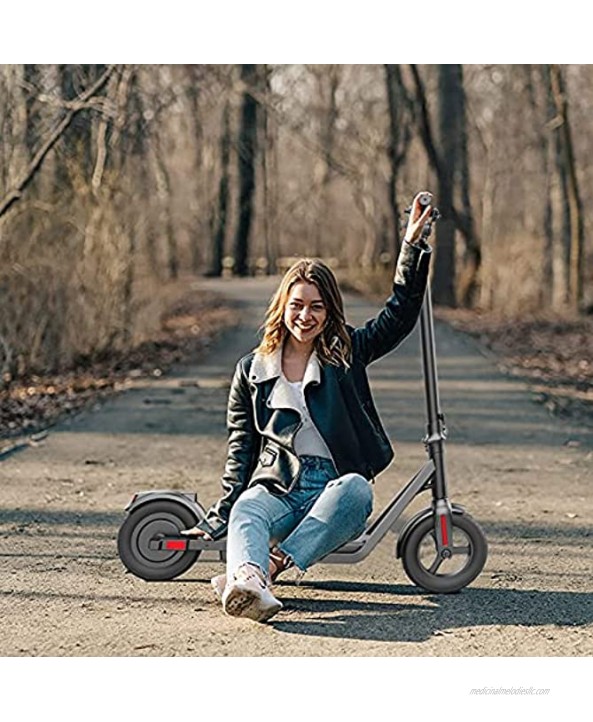Electric Scooter for Adults Powerful Max 600W Hub Motor Up to 19 MPH 24 Miles Riding Range 10 Care-Free Tires Portable and Foldable Electric Scooter Adult for Commute and Travel