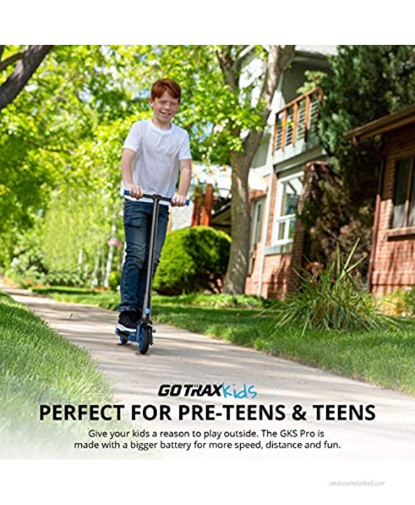 Gotrax GKS PRO Kids Electric Scooter 6 Wheels UL Certified E Scooter Kick-Start Boost and Gravity Sensor Electric Kick Scooter for Big Kids Age of 8-13
