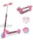 Hikole Scooter for Kids with LED Light Up Wheels Adjustable Height Kick Scooters for Boys and Girls Rear Fender Break|5lb Lightweight Folding Kids Scooter 110lb Weight Capacity