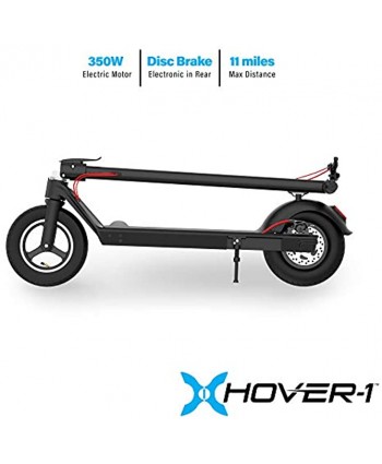Hover-1 Engine Electric Scooter Foldable for Adults and Kids with Foot Control Accelerator and 10 inch Tires 350W Brushless Motor