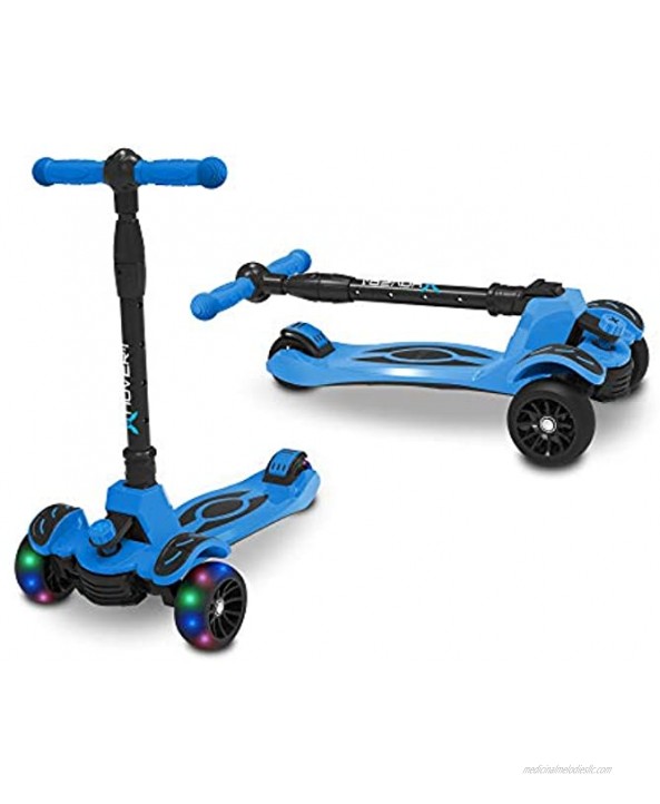 Hover-1 Kids Gear Vivid LED Wheels to Turn Axle Folding Kick Scooter for Kids