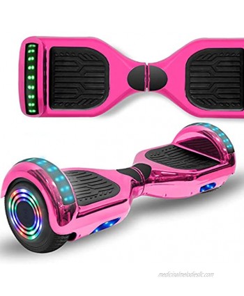 Hudson USA Electric Hoverboard for Kids Adult 6.5" Flashing Wheels Rechargeable Battery Self Balancing Scooter Bluetooth Speaker LED Lights UL2272 Certified