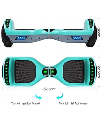 LIEAGLE Hoverboard 6.5" Self Balancing Scooter Hover Board with Bluetooth Wheels LED Lights for Kids Adults