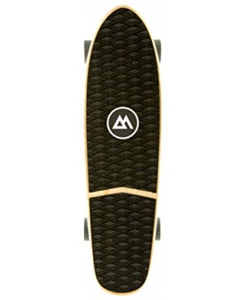 Magneto Barefoot Mini Cruiser Skateboard | EVA Stomp Pad Grip Tape | Short Board | Canadian Maple Deck Designed for Kids Teens and Adults Barefoot