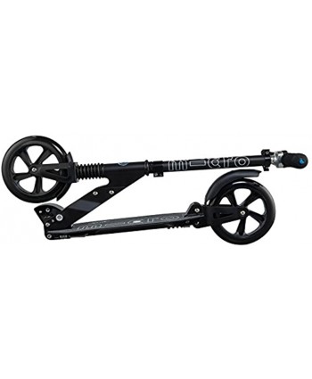 Micro Kickboard Suspension Scooter Two Wheeled Fold-to-Carry Swiss-Designed Micro Scooter for Teens & Adults with Large Wheels and Patented Suspension for Ages 13+ Black