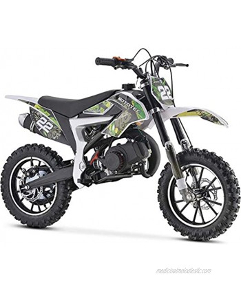 MotoTec 50cc Demon Kids Gas Dirt Bike 2-Stroke Motorcycle Pit Bike Green