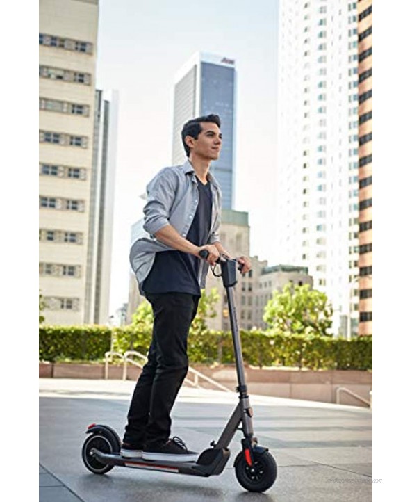 Razor E Prime III Electric Scooter 18 mph 15 Mile Range 8 Pneumatic Front Tire Foldable Portable and Extremely Lightweight Rear Wheel Drive for Travel and Commuting