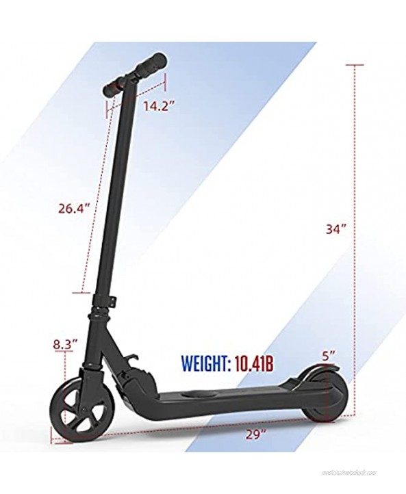 Riding'times Electric Scooter for Kids Ages 5-10 Foldable Rear Brake Kick Scooter E-Scooter with 120W Motor & 4.3Mph & 4.3Miles 2H Charging time