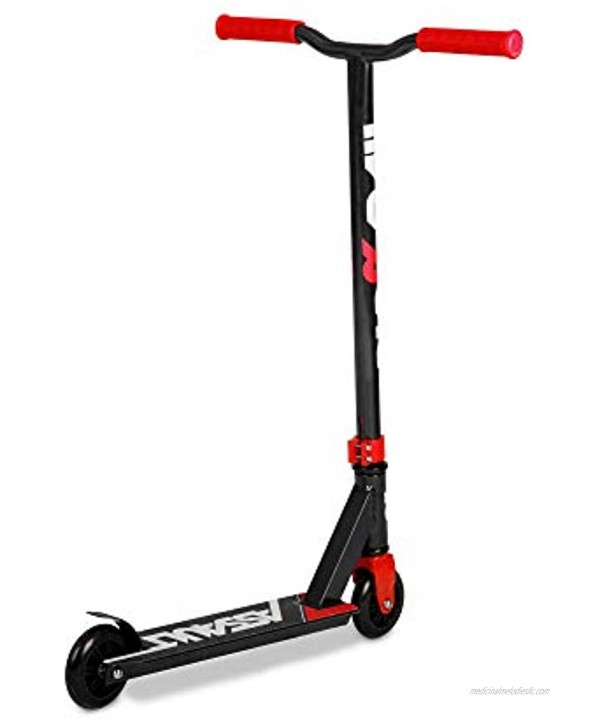 Riprail Assault Stunt Scooter Finished in Black Red with Alloy Deck and ABEC-7 Bearings