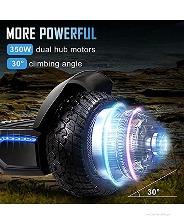 SISIGAD Off-Road Hoverboard 8.5 Inch Hoverboard Two-Wheel Self Balancing Hoverboard Electric Scooter All Terrain Hoverboard for Adults or Kids Gift