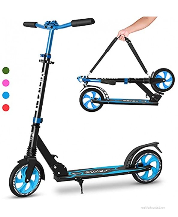 VOKUL Folding Kick Scooter for Adults and Kids Scooter for Kids Ages 6-12 Scooters for Teens 8 Years and Up Commuter Scooters with Quick Release Folding System