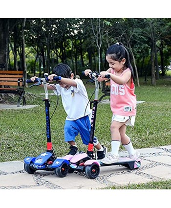 VOKUL Scooter for Kids 3 Wheel Toddler Scooters Foldable 5 Height Adjustable Lean-to-Steer with LED Light-up Wheels Best Gifts for Boys Girls Children Teens Ages 2-14 Years Old