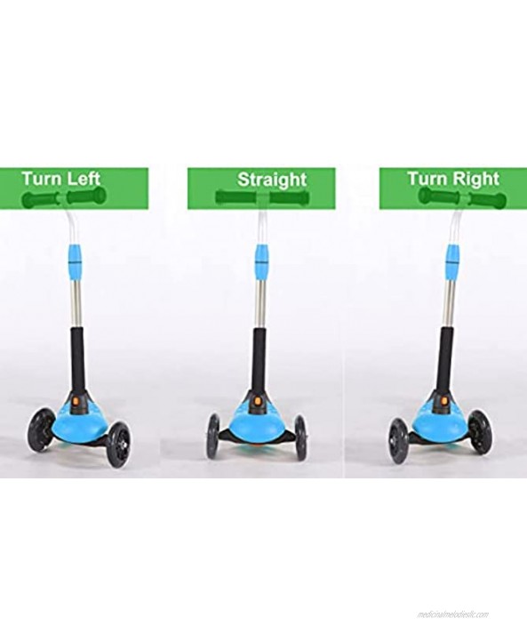 Voyage Sports Kick Scooter with Light Up Wheels Vehicle Kids Ages 3-7 Adjustable Height Blue