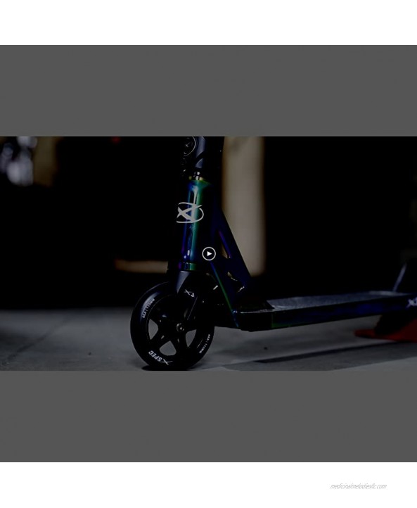 Xspec Complete Pro Stunt Kick Scooter with Freestyle BMX Handlebars 110mm Wheels & ABEC-7 Anodized Neo Chrome Purple Blue or Matte Black