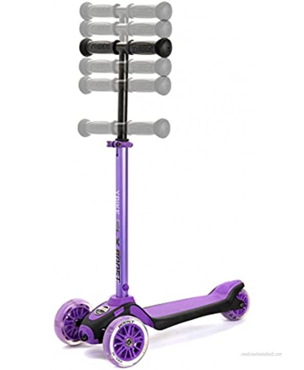 YBIKE GLX Boost Scooter with Adjustable Steering and Handlebar Height for Kids Ages 2-13 Purple One Size YGLXB5