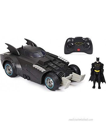 BATMAN Launch and Defend Batmobile Remote Control Vehicle with Exclusive 4-inch Figure Kids Toys for Boys