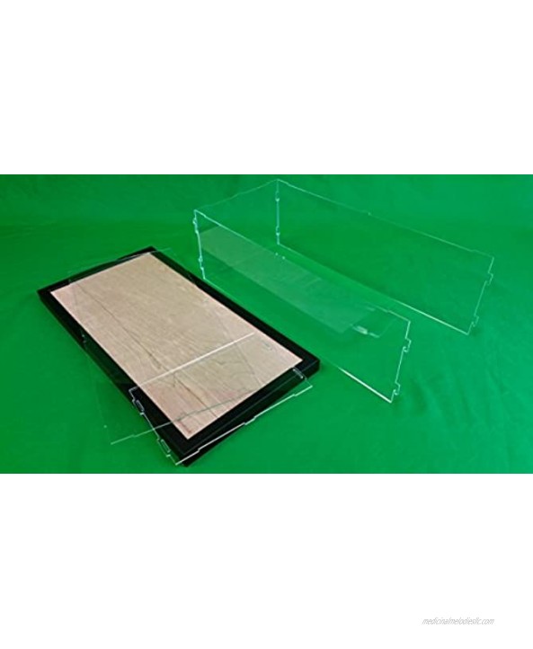 22 x 9 3 4 x 7 Pocher Acrylic Display Case Showcase w Wood Base for 1:8 Model Black Frame by Acrylicjob