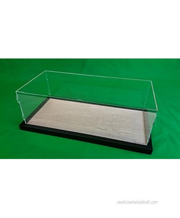 22 x 9 3 4 x 7 Pocher Acrylic Display Case Showcase w Wood Base for 1:8 Model Black Frame by Acrylicjob