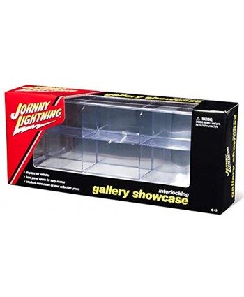 6 Car Interlocking Acrylic Display Show Case for 1 64 Scale Model Cars by Johnny Lightning JLDC001
