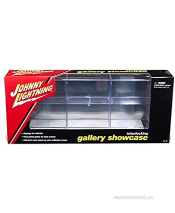 6 Car Interlocking Acrylic Display Show Case for 1 64 Scale Model Cars by Johnny Lightning JLDC001