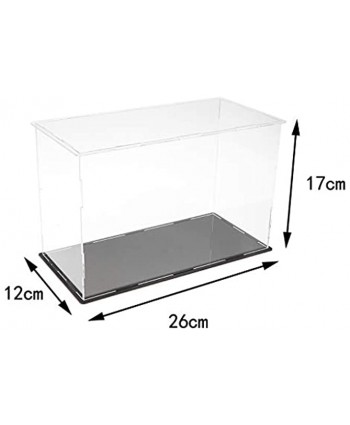 Acrylic Display Case Toys Models Home Retail Protective Case Stand Boxes Clear 26x12x17cm