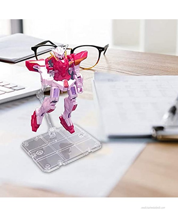 Action Figure Stand Transparent Assembly Action Figure Display Holder Base Sturdy Base Clear Doll Model Support Stand for 6 inch Action Figures Figure Model Toy 4 Pcs
