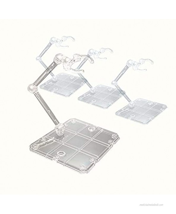 Action Figure Stand Transparent Assembly Action Figure Display Holder Base Sturdy Base Clear Doll Model Support Stand for 6 inch Action Figures Figure Model Toy 4 Pcs