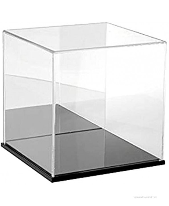 Bonarty Clear Acrylic Display Case Countertop Box Cube Organizer Stand Dustproof Showcase for Action Figures Toys Collectibles 7x7x7 Inch 18x18x18cm