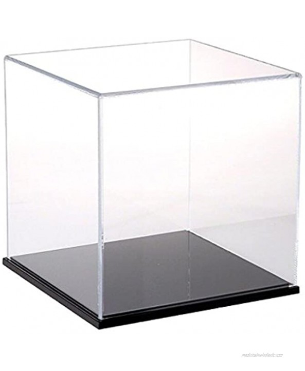 Bonarty Clear Acrylic Display Case Countertop Box Cube Organizer Stand Dustproof Showcase for Action Figures Toys Collectibles 7x7x7 Inch 18x18x18cm