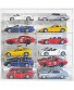 DisplayGifts 1 18 Scale Diecast Toy Cars Wheels Clear Acrylic Display Case Wall Mountable Cabinet Hot 12 Cars Holder w  Mirrored Background
