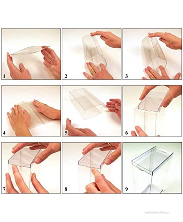 DollSafe Clear Folding Display Box for 11-12 inch Dolls and Action Figures 4 W x 2.25 D x 13 H Pack of 2