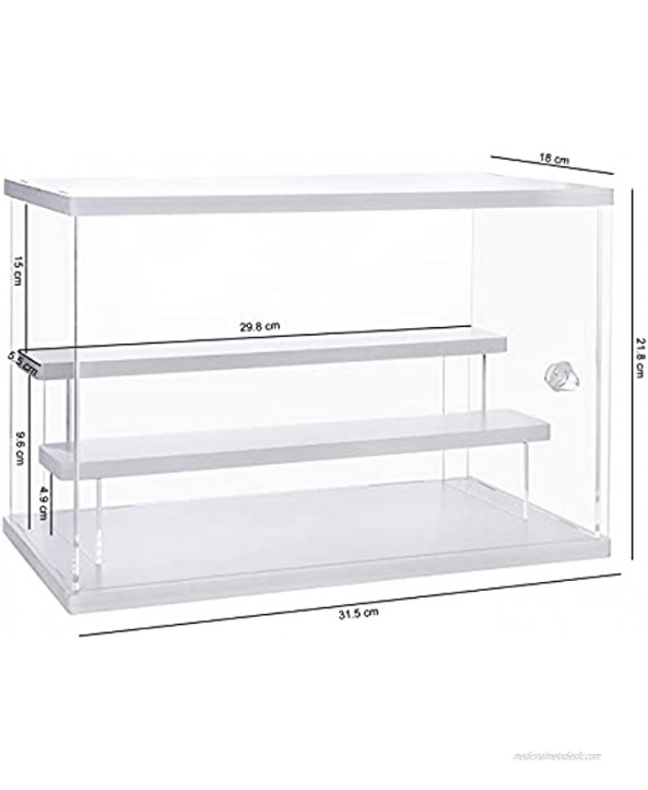LileZbox Acrylic Display Case Display Box Versatile Collectibles Display Showcase for Action Figures Toys,1 Pack
