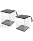 LoveinDIY 2X Countertop Box Cube Display Stand Showcase with LED Light for BB Gundam Model