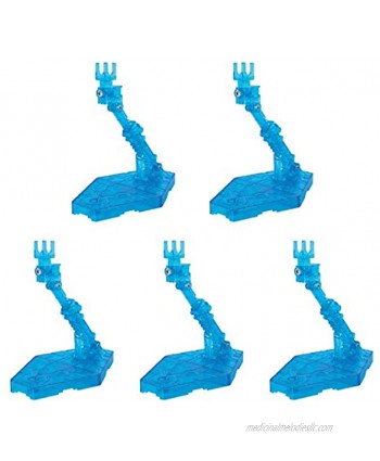 Migaven 5PCS Universal Adjustable Assembly Action Figure Doll Model Support Display Stand Holder Base Bracket Compatible with RG HG SD BB Gundam 1 144 Toy Blue