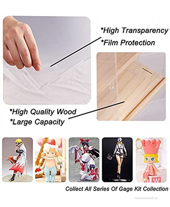 Nynelly 3 Tier Clear Acrylic Display Case Stand Assemble Countertop Box Storage Cube Organizer Dustproof Protection Showcase for Action Pop Figures Collectibles Toys,White,12.5 L x 7 W x 10 H