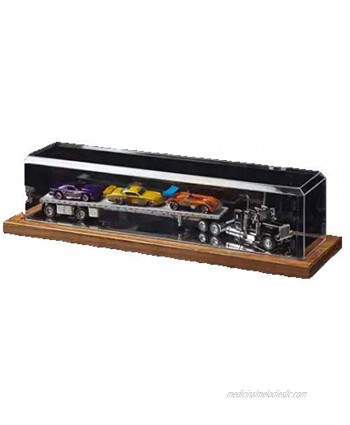 Pioneer Plastics Clear Acrylic 1:64 1:43 Scale Display Case with Wooden Base – 633CDWOOD
