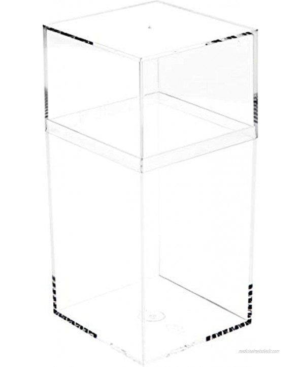 Pioneer Plastics Clear Tall Rectangular Plastic Container 2.75 W x 2.625 D x 5.75 H Pack of 2