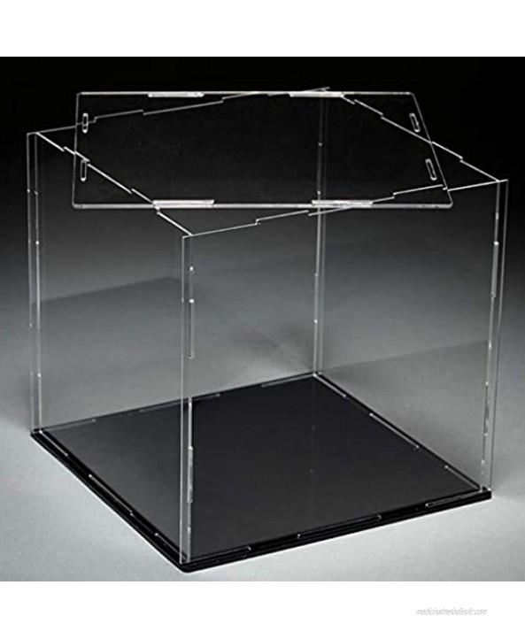 Tongina Clear Acrylic Display Box Case Stand Unassemble Countertop Box Storage Cube Organizer Showcase for Collectibles Model Collection 5.91x5.91x5.91''