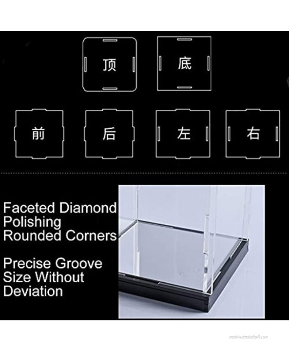 Tongina Clear Acrylic Display Box Case Stand Unassemble Countertop Box Storage Cube Organizer Showcase for Collectibles Model Collection 5.91x5.91x5.91''