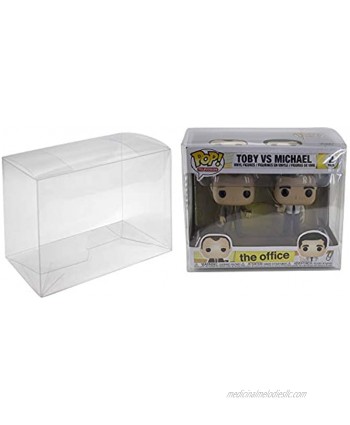 Viturio Plastic Box Protector Cases Compatible with Funko Pop! 2-Pack and VYNL Figures Clear .50mm 5 Pack