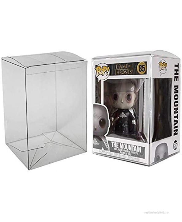 Viturio Plastic Box Protector Cases Compatible with Funko Pop! 6 Inch Vinyl 5 Pack Clear .50mm Thick