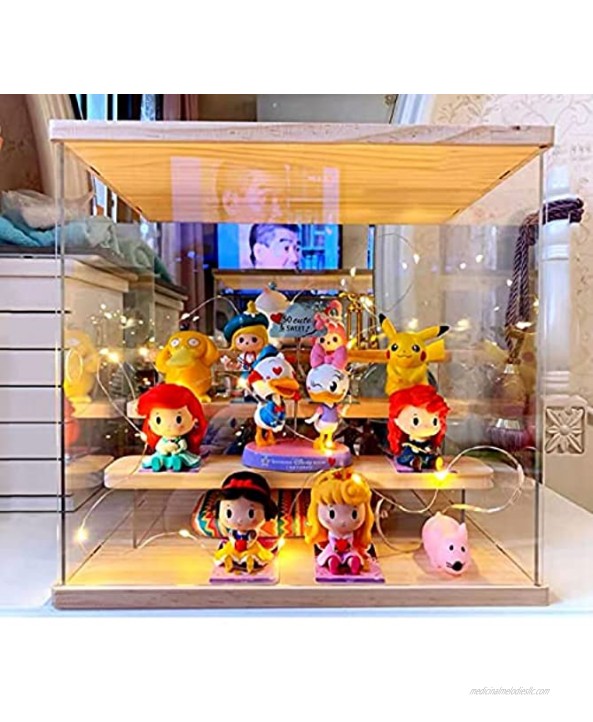 XiNiCity Display Case,Storage Display Stand for Collectibles with Transparent Display Stand Acrylic Display Box for Collectibles Action Figures Dolls Size : 320x180x264mm